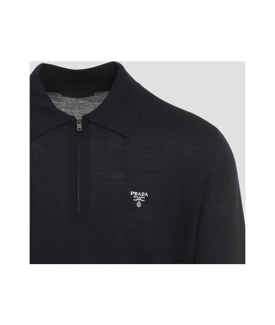 Prada Knitted Wool Polo Shirt | italist