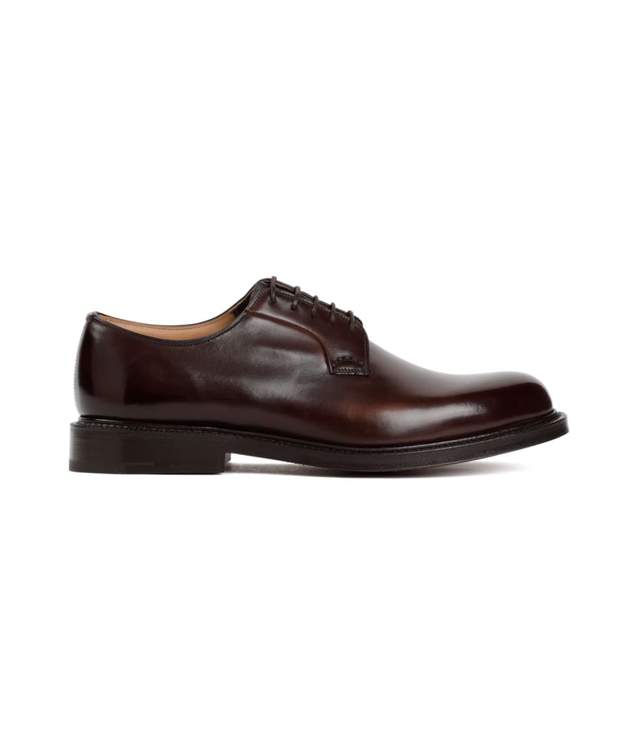 ドレスシューズ・革靴・ビジネスシューズ Church'S Chocolate leather Shannon lace-up shoes Church's Shannon Lace Up Shoes | italist