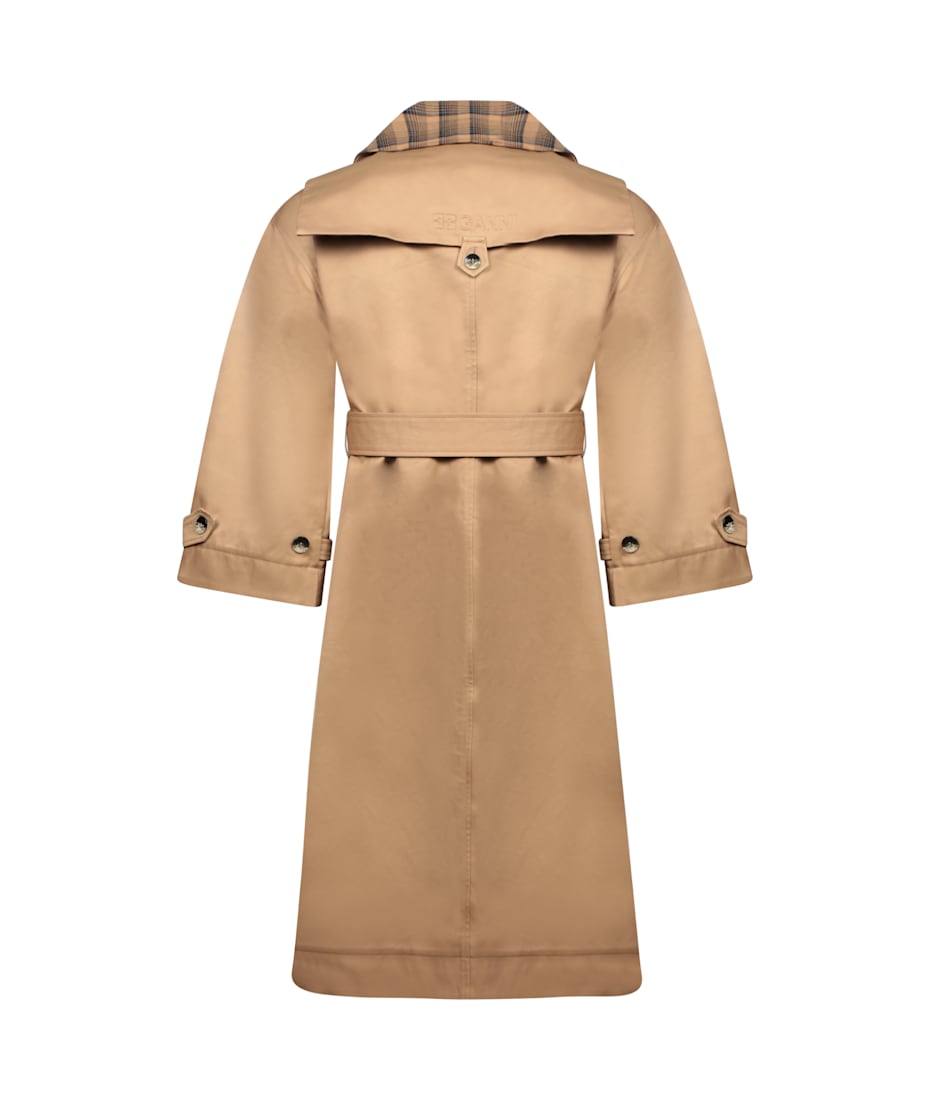 24AW【GANNI】Beige Bonded Cotton Over Trench Ganni Beige Bonded Cotton Over Trench | italist