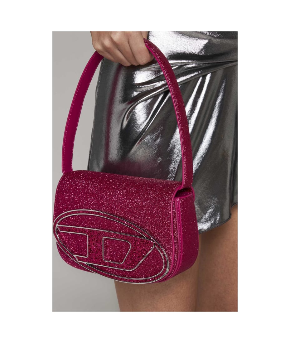 【DIESEL】1DR XS Glitter Mini Tote Bag 1DR XS Woman: Canvas mini bag with crystals | Diesel
