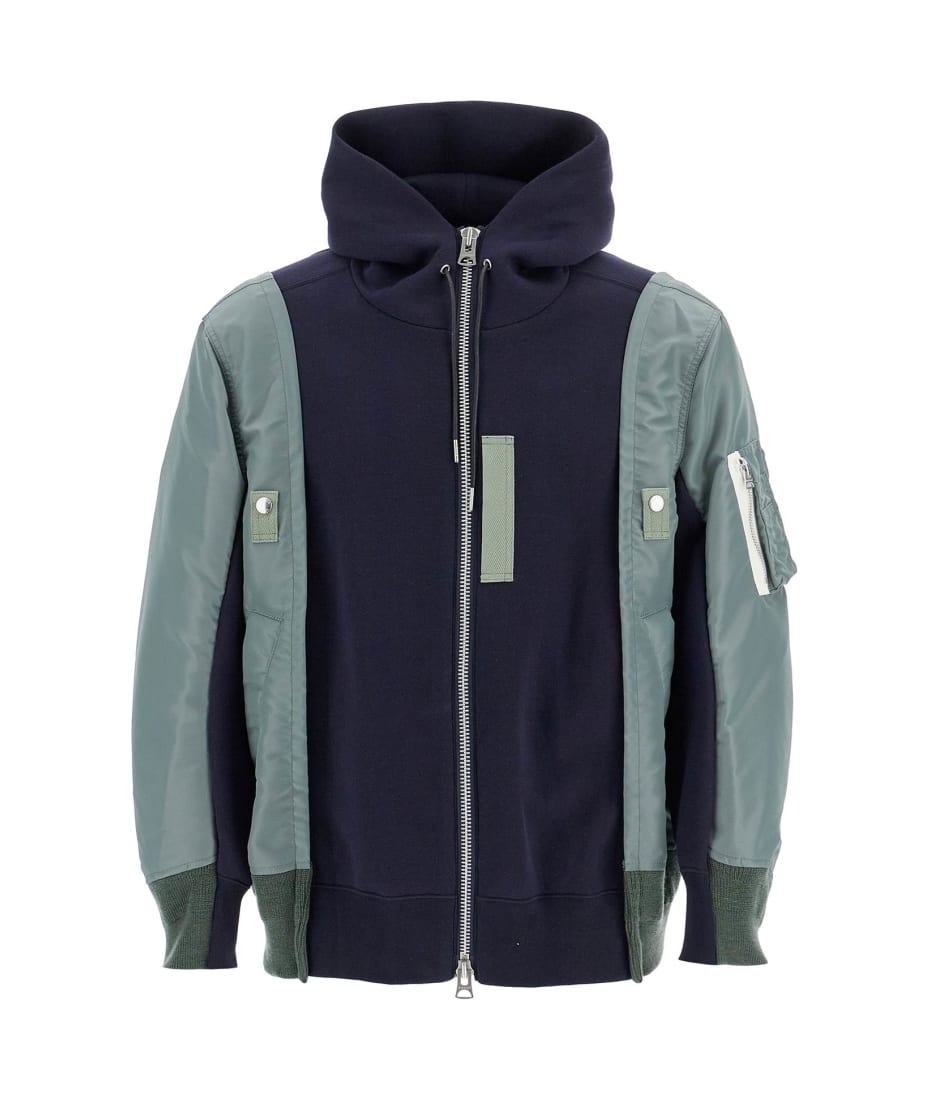 【送料&関税込】Sacai Bomber Fleece Hoodie Zip Sacai Bomber Fleece Hoodie Zip | italist