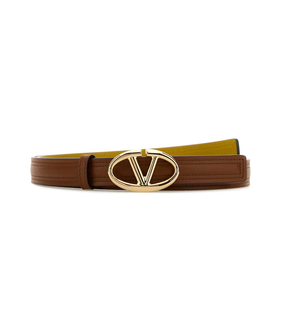ベルト Valentino Garavani Caramel Leather Reversible Belt Valentino Garavani Caramel Leather Reversible Belt | italist
