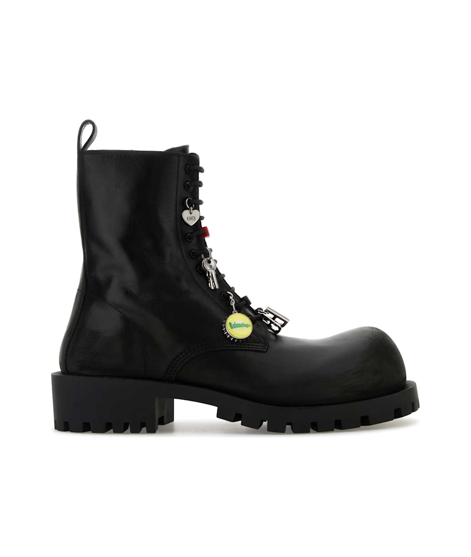 靴 BALENCIAGA Hummer 41 Balenciaga Black Leather Hummer Boots | italist