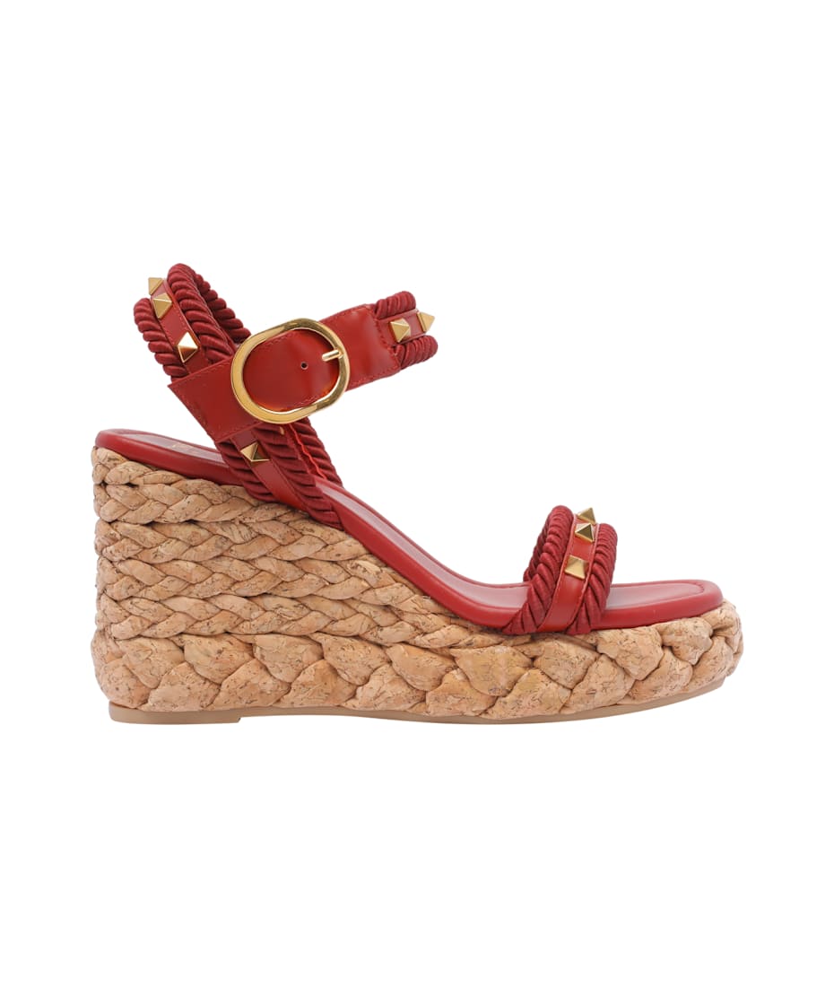 VALENTINO★ROCKSTUD CORK WEDGES Valentino Garavani Rockstud Cork Wedges | italist