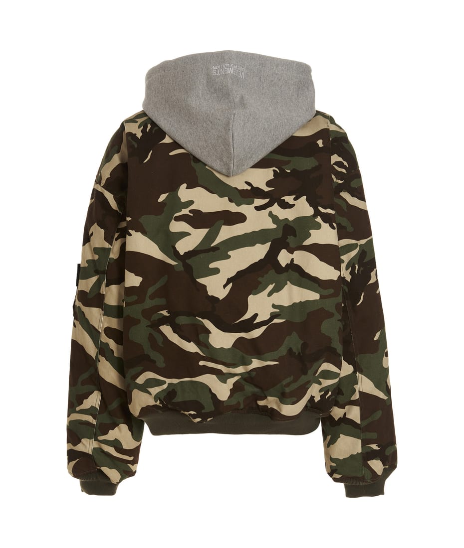 新品 VETEMENTS × ALPHA CAMO Bomber JKT Vetements 'camo' X Alpha Industries Reversible Bomber Jacket