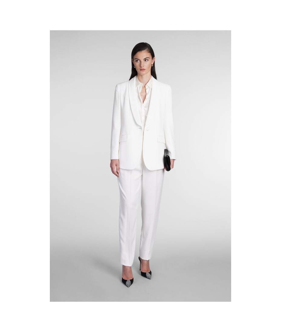 アウターその他 EMPORIO ARMANI Woman Blazer White EW001122AF13314 U0001 Women's Jackets and Blazers | Emporio Armani