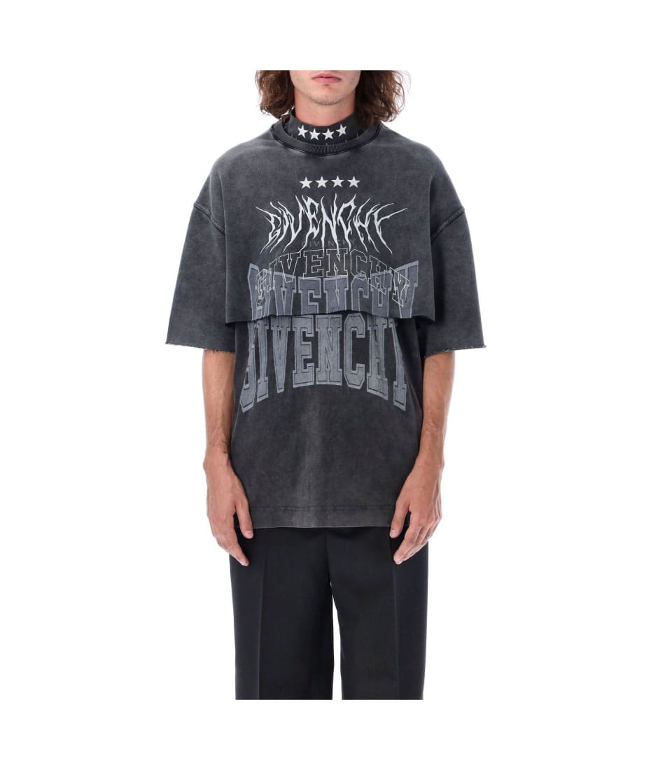 トップス givenchy layered shirt Givenchy Graphic Printed Layered-effect T-shirt シャツ 通販