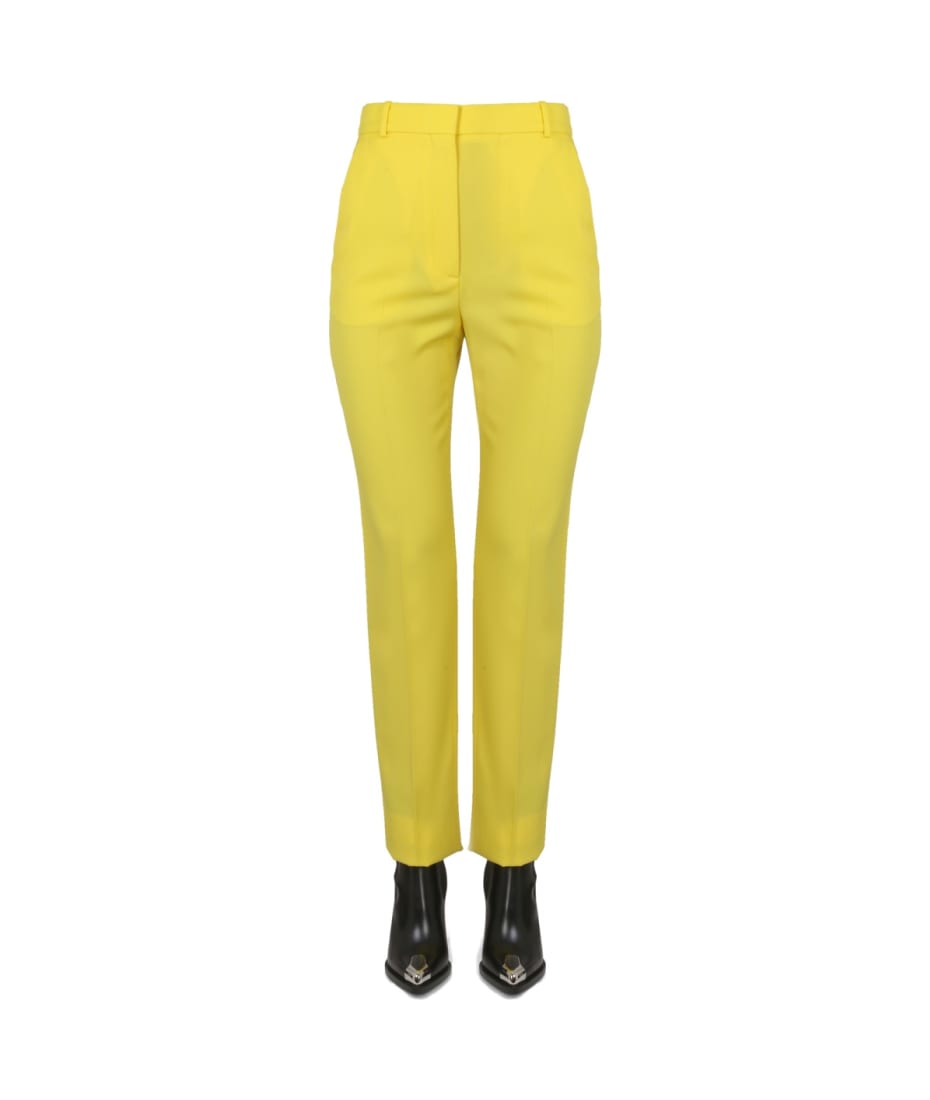 yellow cigarette trousers Alexander McQueen Cigarette Pants