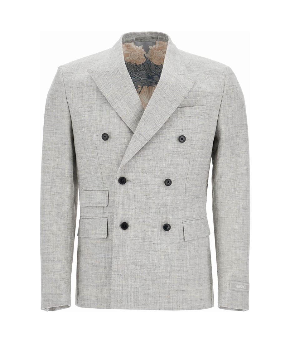 Versace Double-breasted Wool Blend Blazer | italist, ALWAYS