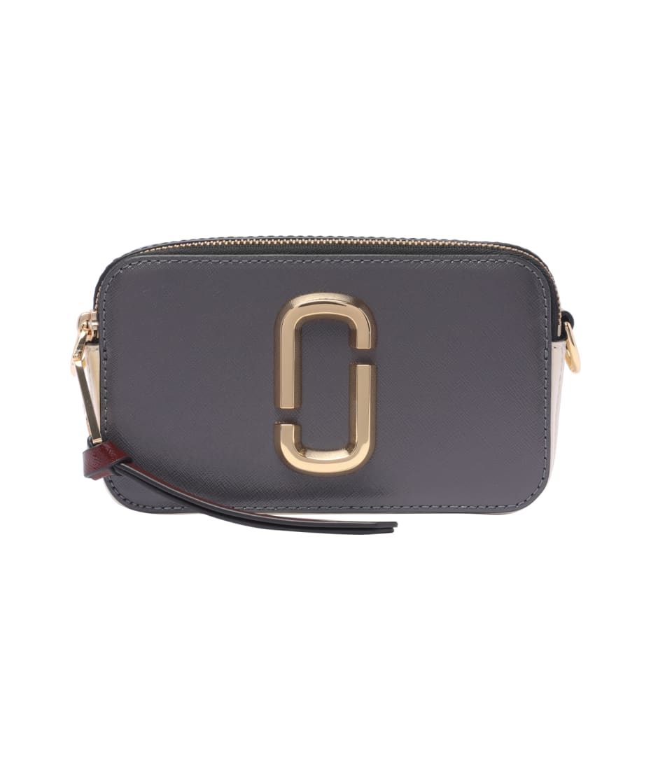 marc jacobs the snapshot wolf grey multi crossbody bag