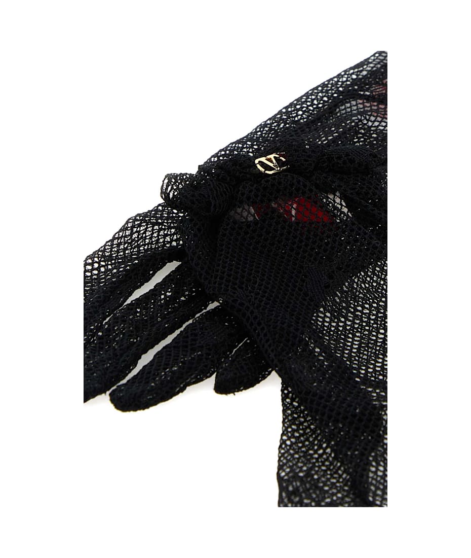 手袋 Valentino Garavani Black Mesh Gloves Valentino Garavani Black Mesh Gloves | italist