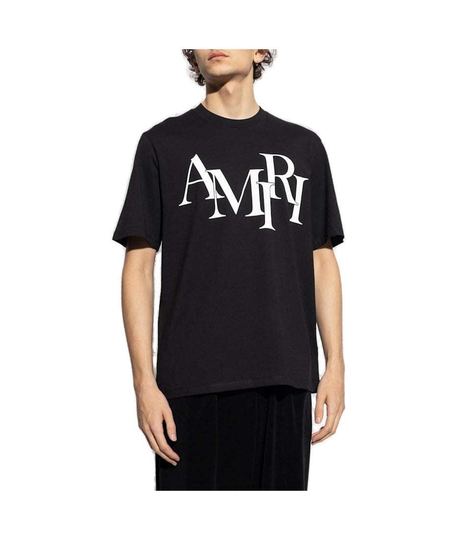 【送料&関税込】AMIRI Logo Printed Crewneck T-shirt AMIRI Logo Printed Crewneck T-shirt | italist