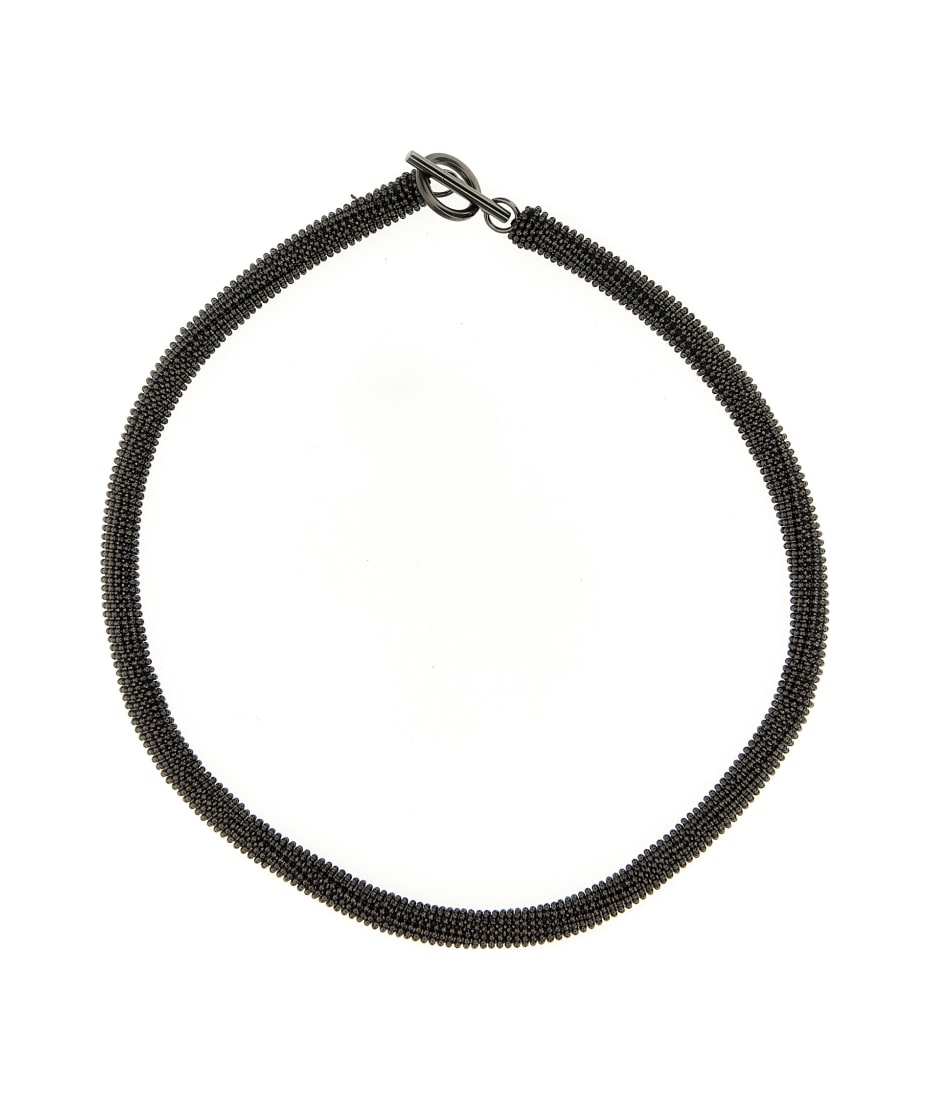 【関税込み】BRUNELLO CUCINELLI Monile' necklace Brunello Cucinelli Monili Tie Necklace | Black | FARFETCH