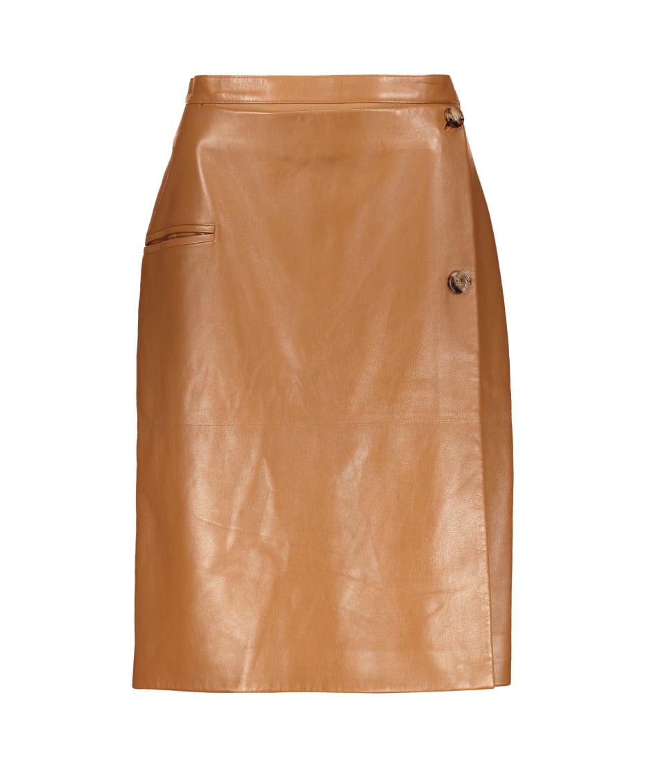 Burberry leather zip skirt hotsell