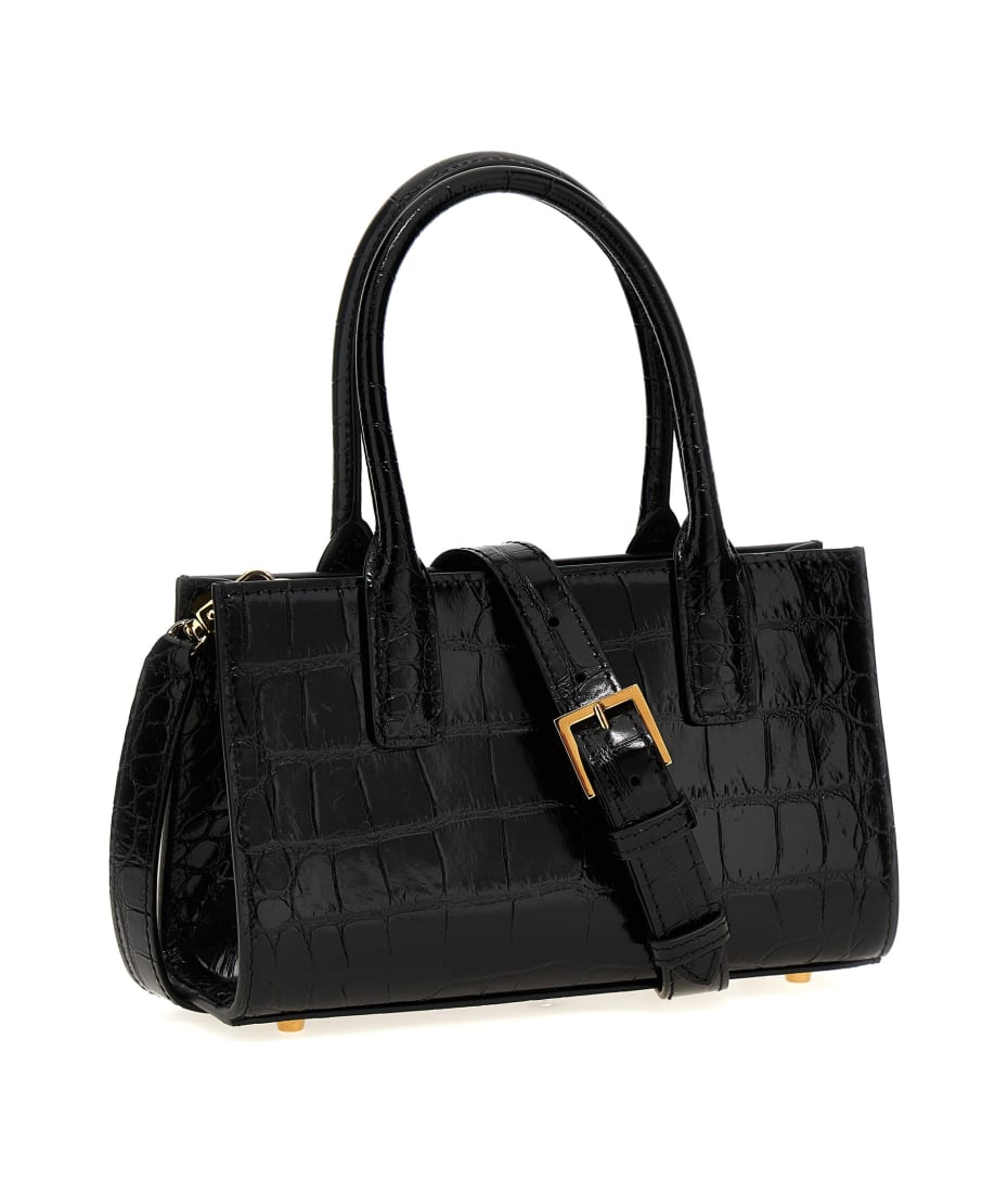 VERSACE(ヴェルサーチ)SMALL メデューサ95 レザーバッグ(SALE!) メドゥーサ '95 スモール ハンドバッグ ブラック,ゴールド
