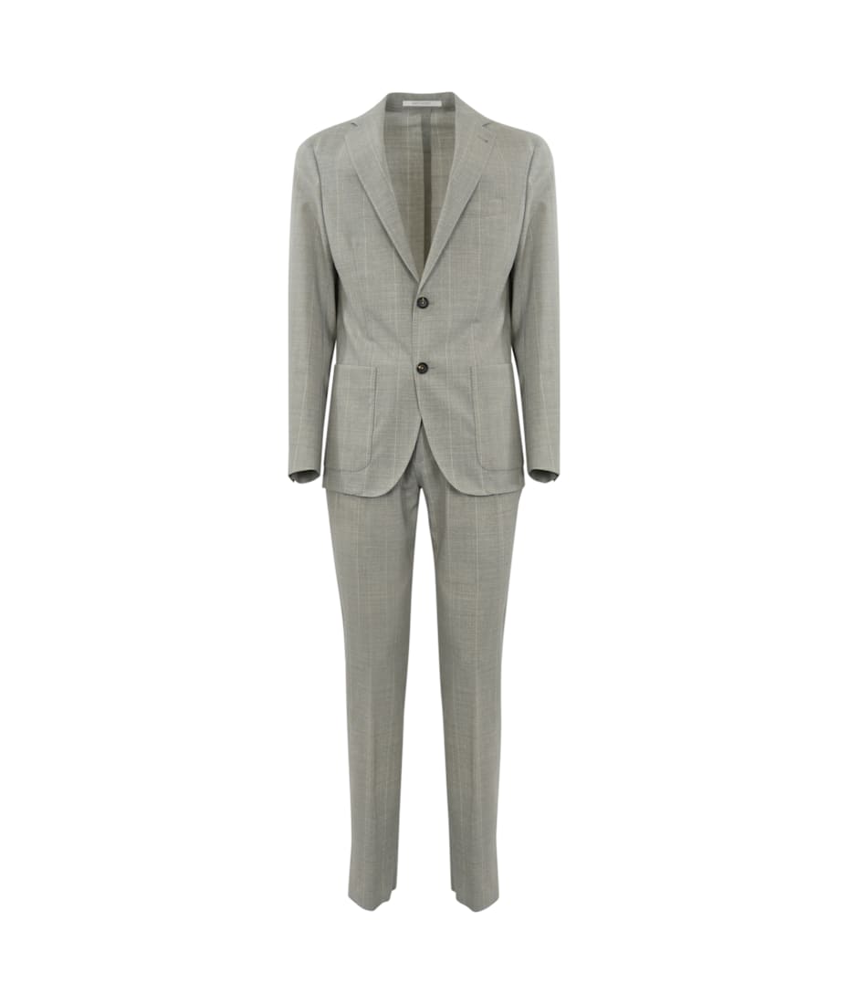 Single-breasted Striped Wool Suit