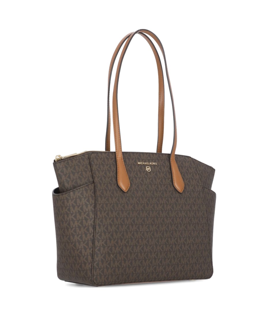 MICHAEL KORS: Michael Marylin bag in coated fabric with all over
