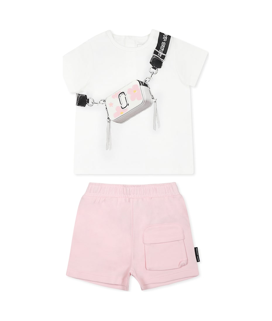 Marc Jacobs Multicolor Suit For Baby Girl With Bag Print italist