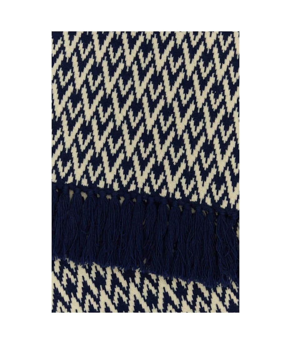Valentino Garavani Embroidered Wool Toute La V Scarf