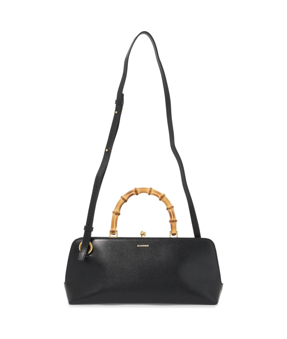 ◇Jil Sander◇ Small Goji Bamboo Strap Shoulder Bag Black J0 Jil Sander Small Goji Bamboo Shoulder Bag | italist, ALWAYS