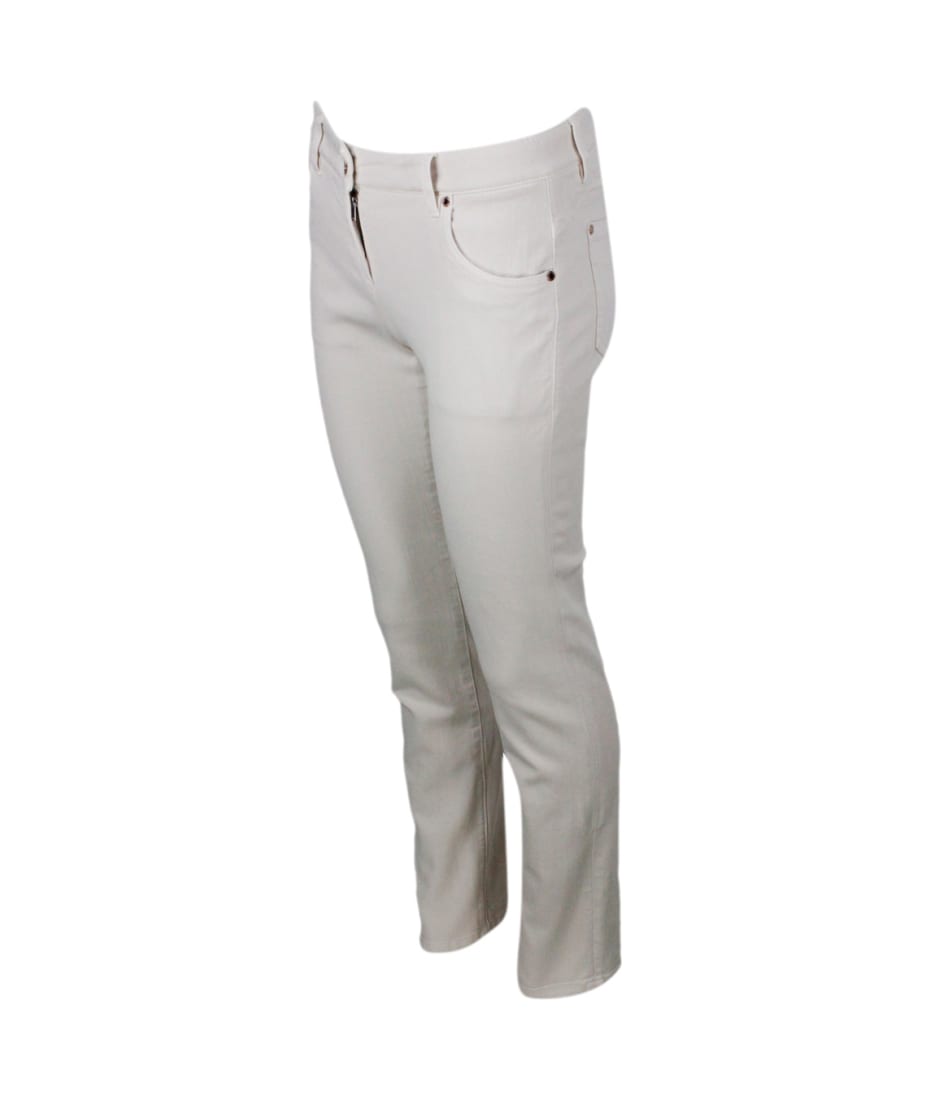 Brunello Cucinelli Garment-Dyed Italian Fit Five-Pocket Trousers