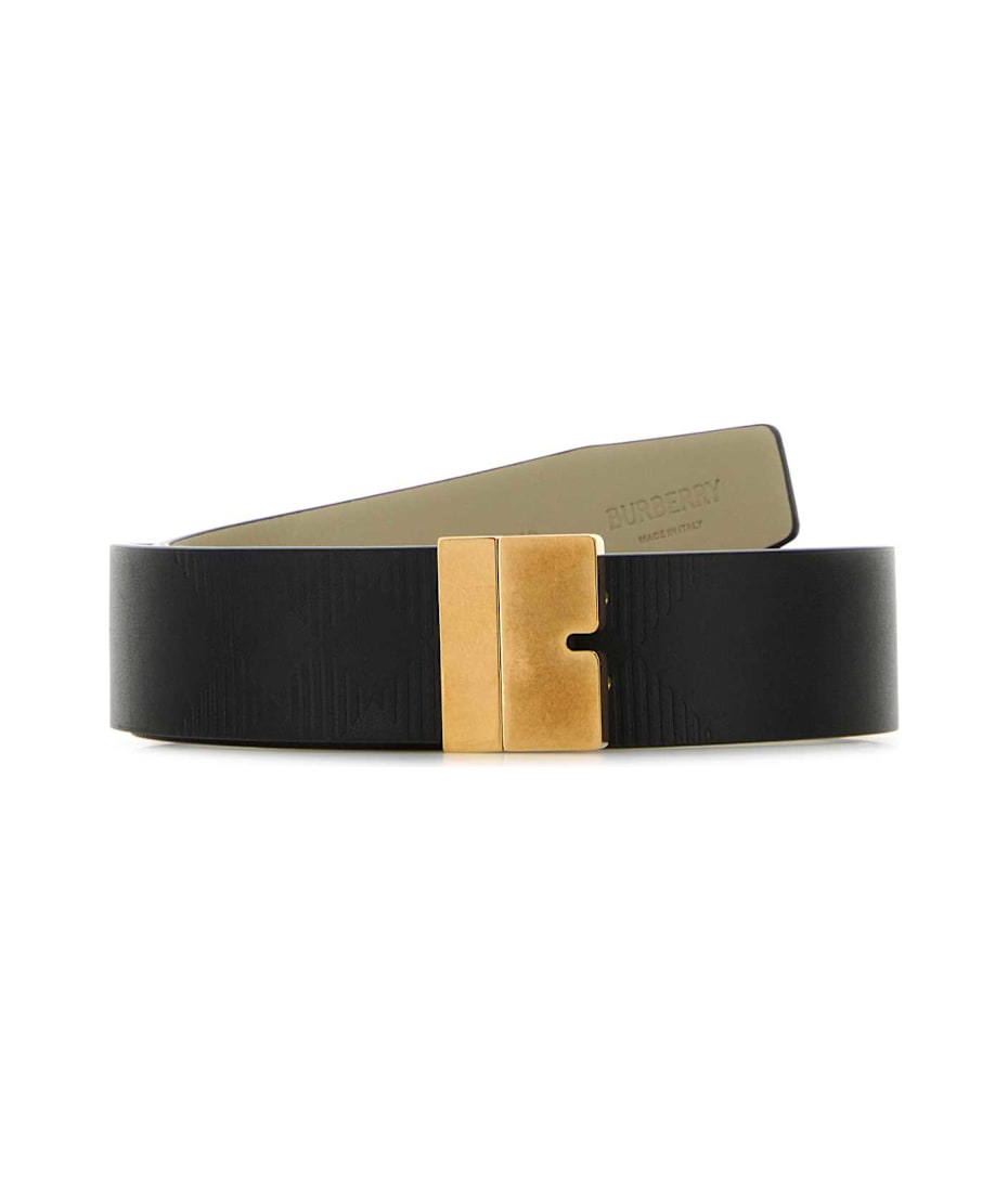 Burberry Black Leather Reversible Belt | italist