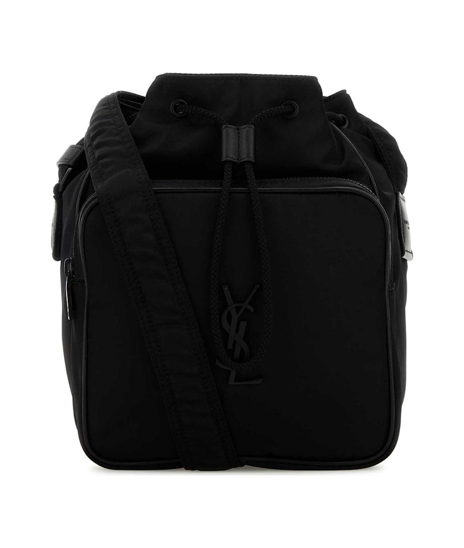 Saint Laurent Black Nylon Bucket Bag | italist