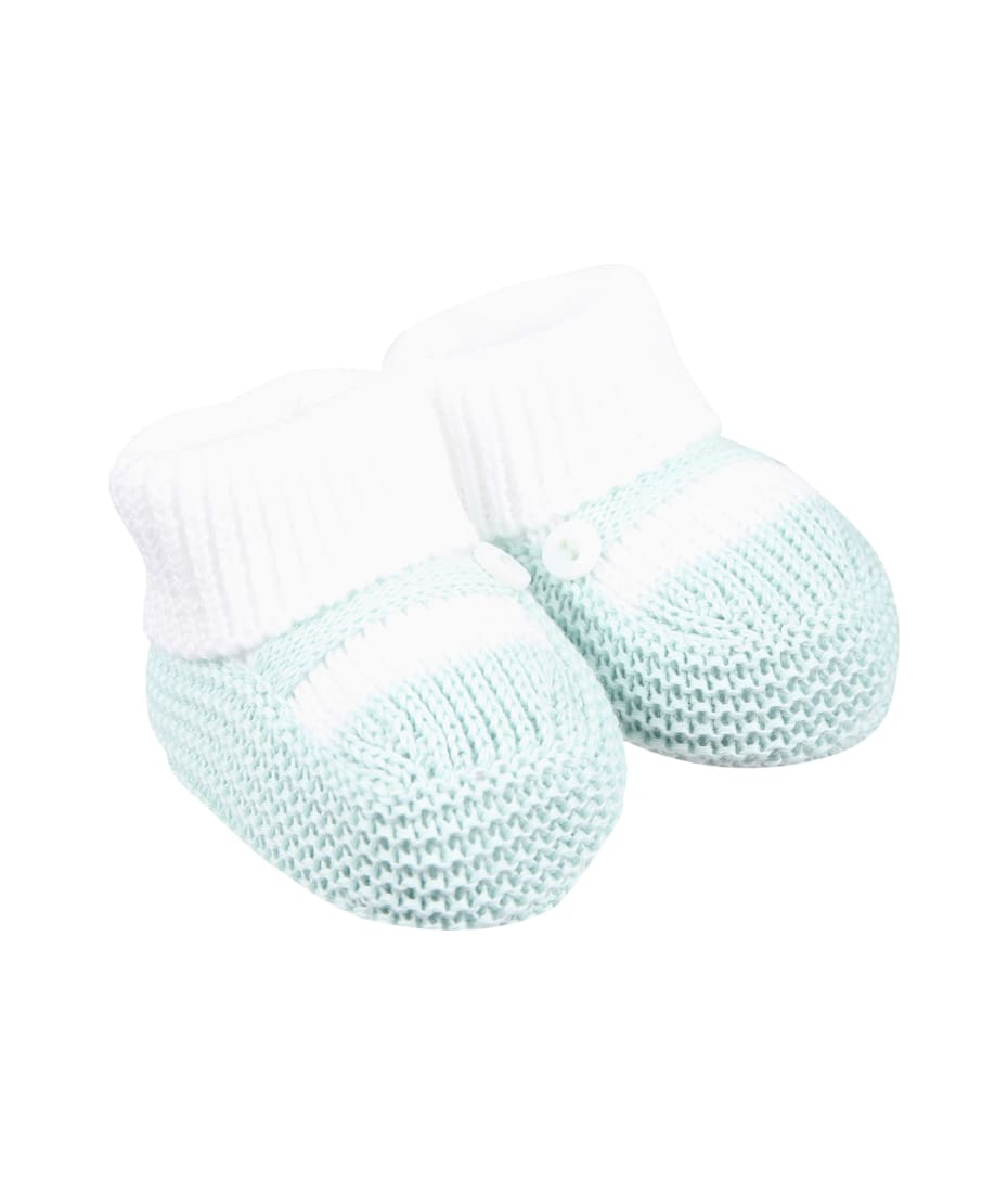 Little Bear Green Bootees For Baby Boy - Green