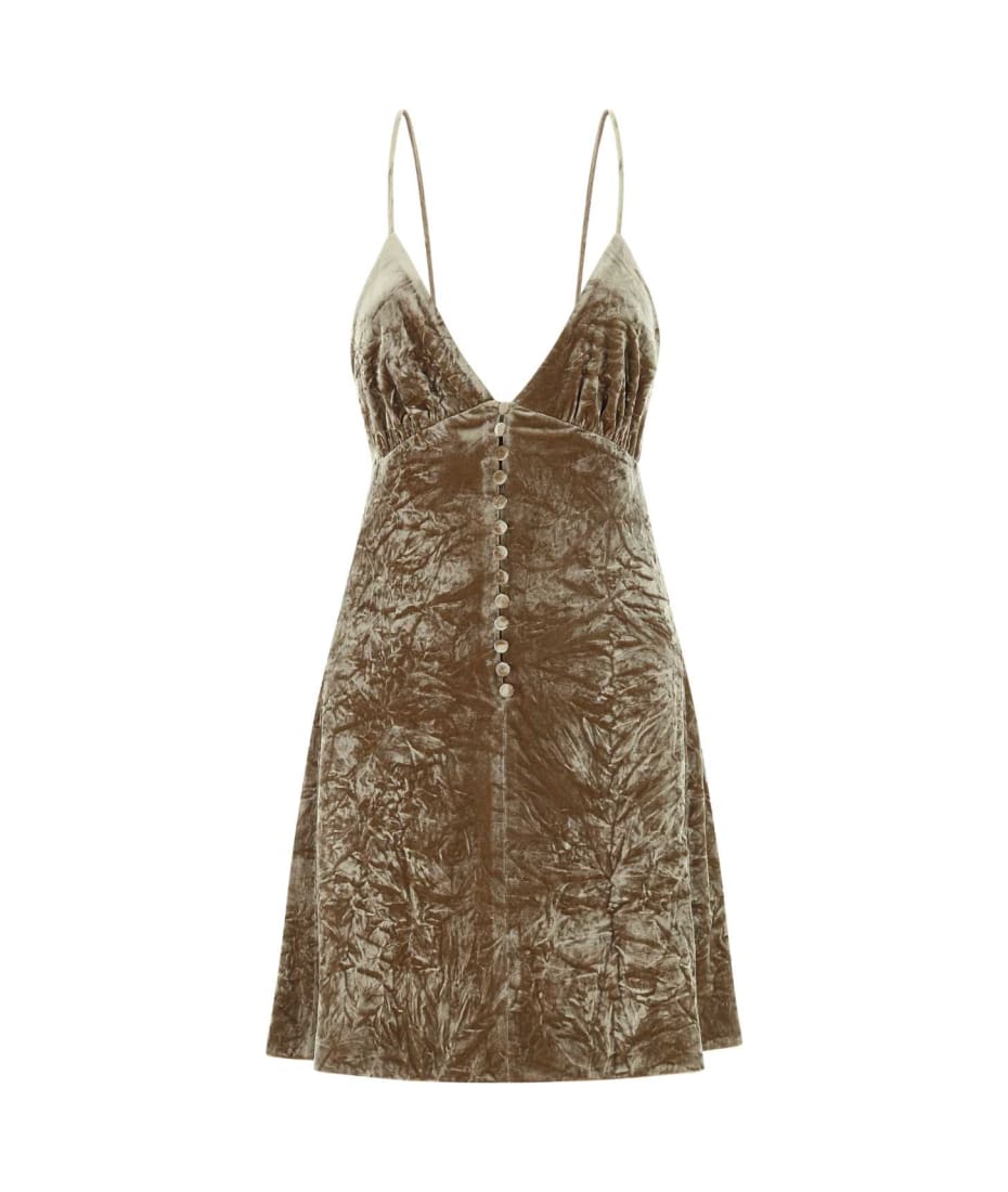 ワンピース SAINT LAURENT Biscuit Velvet Mini Dress Saint Laurent Biscuit Velvet Mini Dress | italist