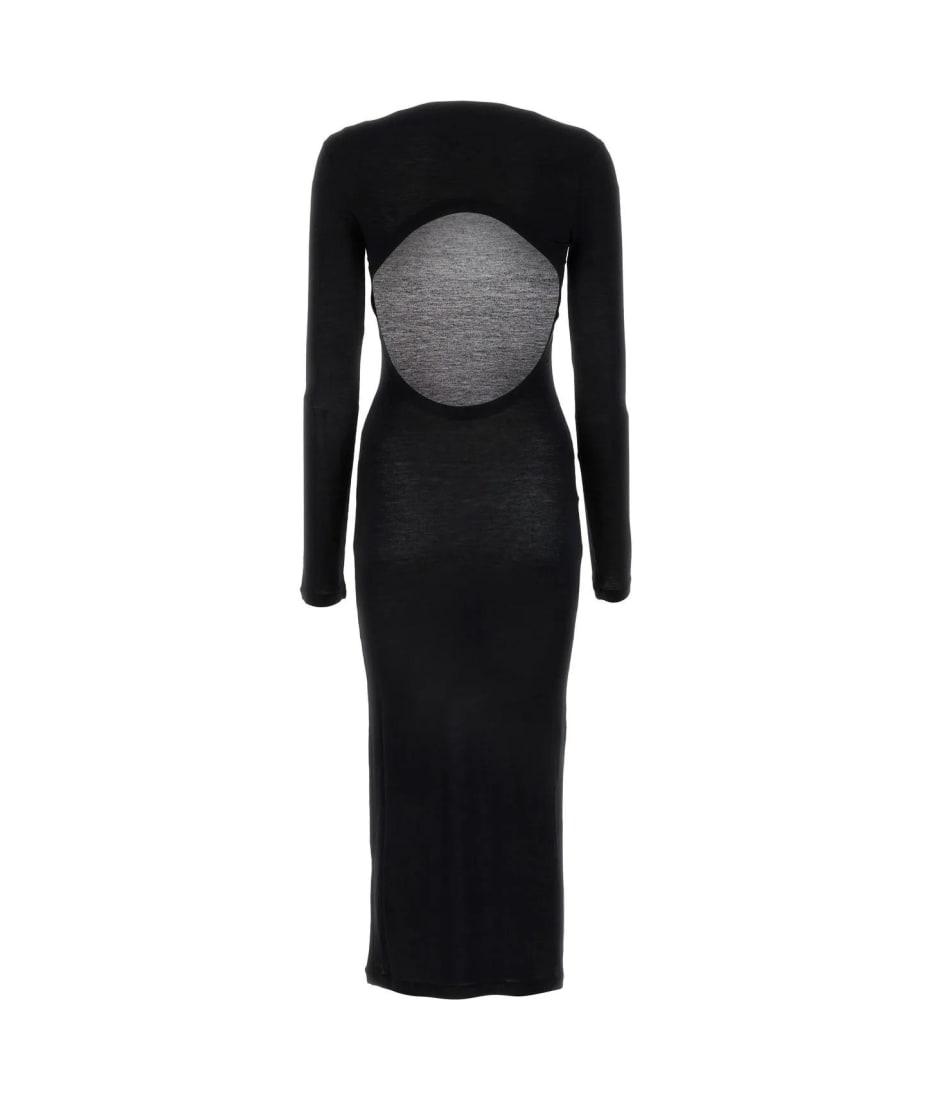 ワンピース SAINT LAURENT BLACK STRETCH VISCOSE BLEND DRESS Saint Laurent Black Viscose Blend Dress | italist