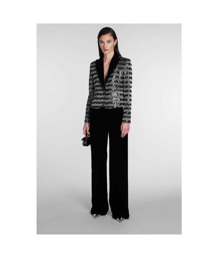 00s EMPORIO ARMANI co×viscose pants BLK Emporio Armani Pants In Black Viscose | italist