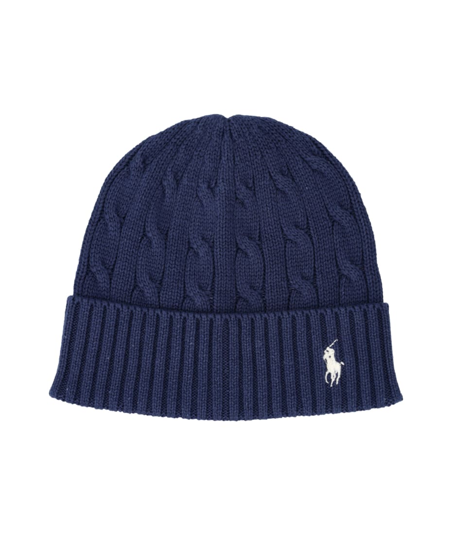 polo cable knit beanie