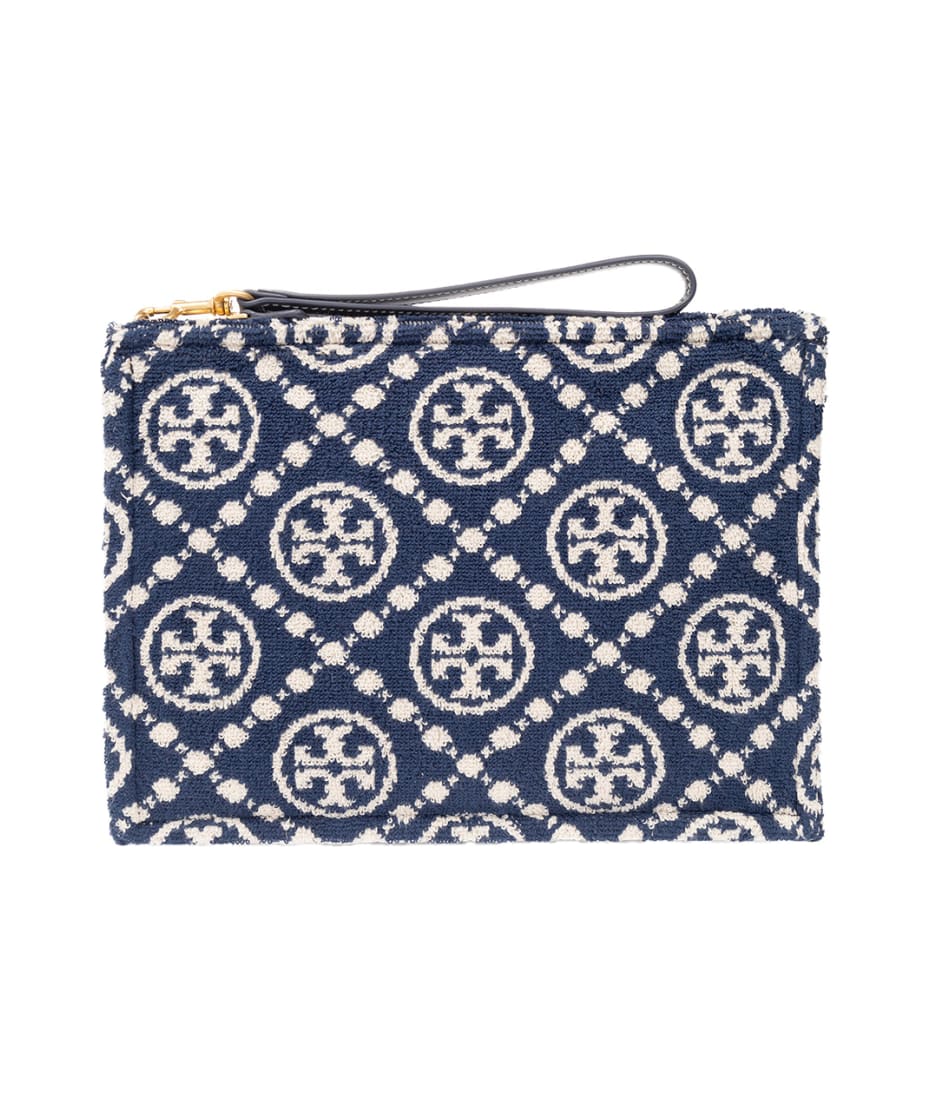 Tory Burch Robinson T Monogram Convertible Shoulder Bag in Blue