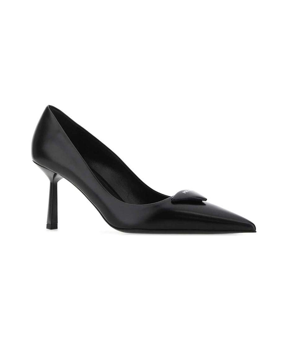 パンプス PRADA FW25 Black leather pumps (1I928MF075XUW F0002 NERO) Prada Black Leather Pumps | italist