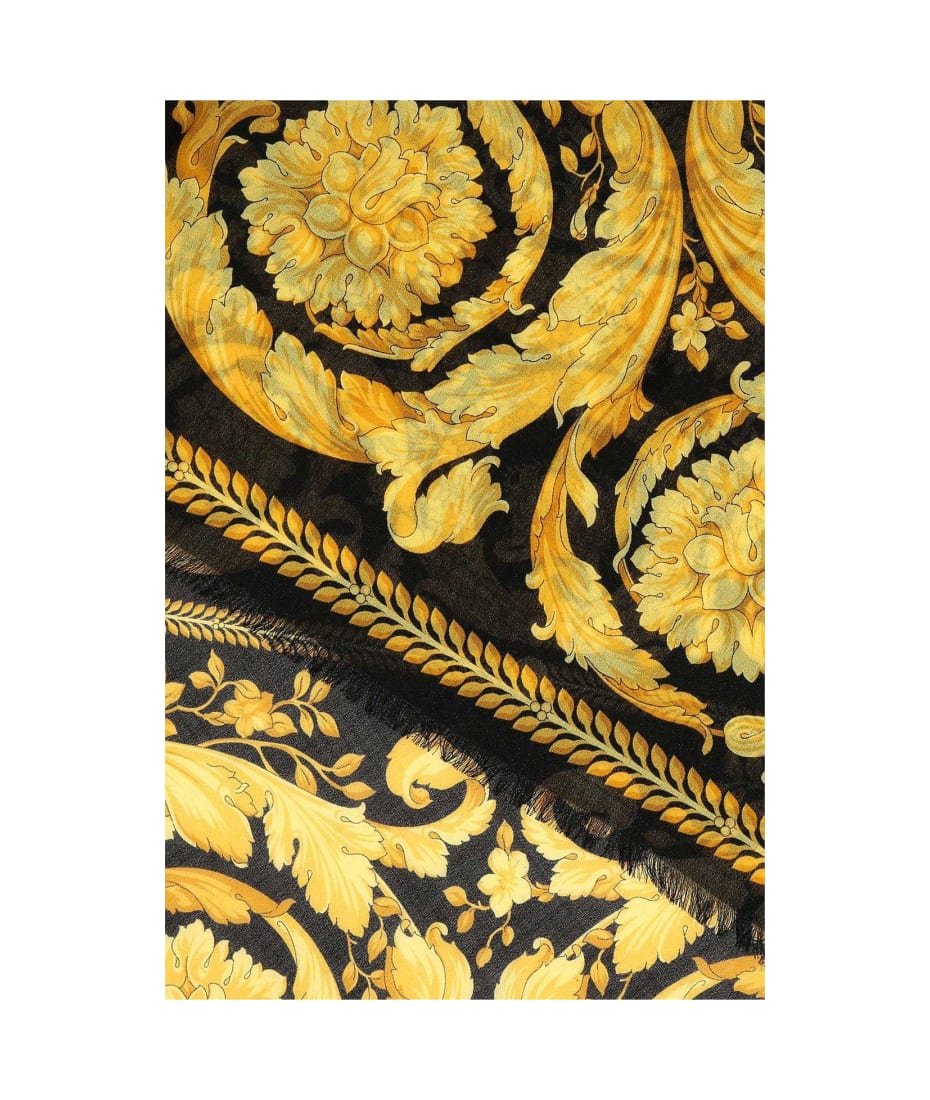 Vintage 90s Atelier Versace Scarf Baroque Silk Twill 34”