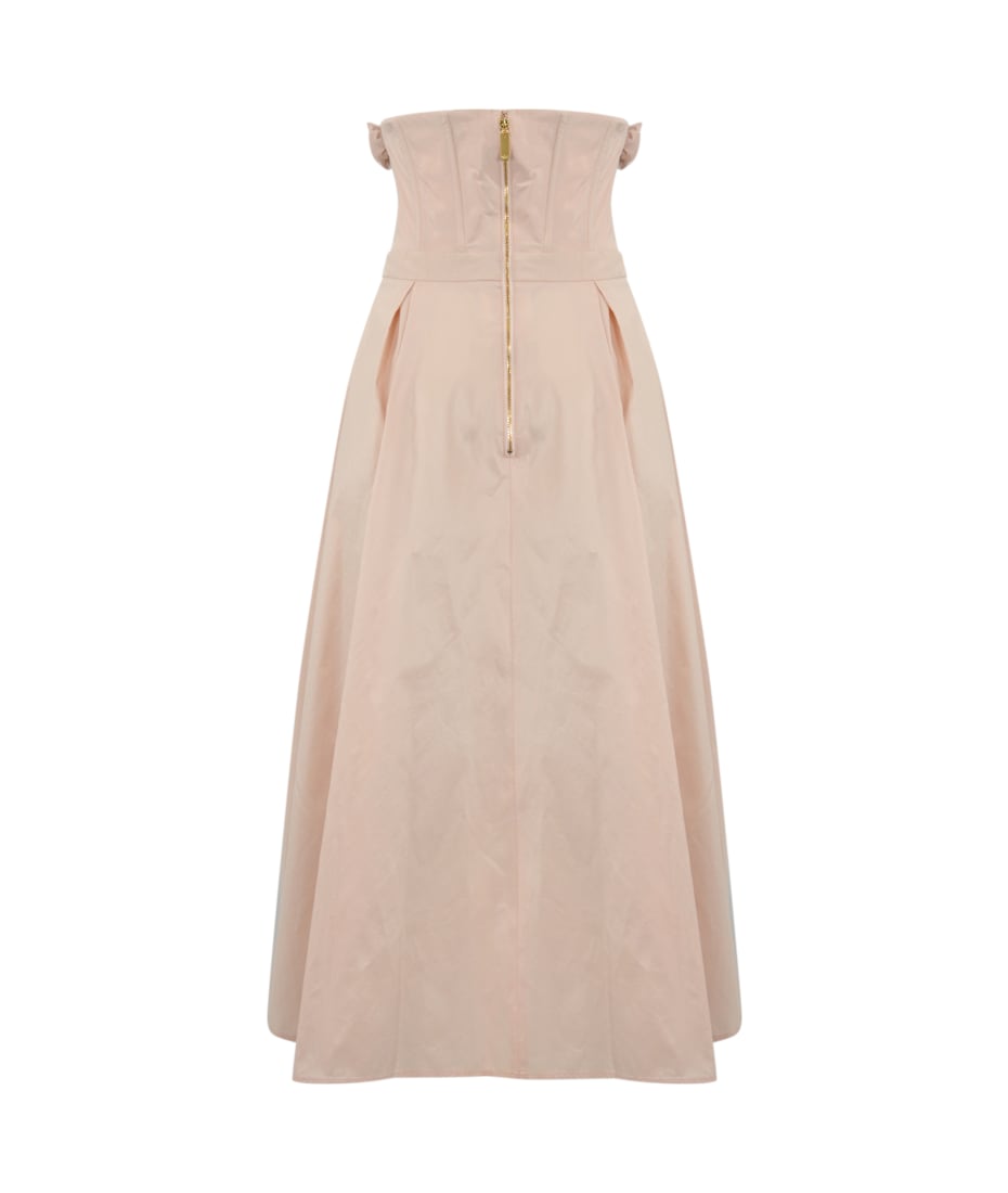 【ELIZABETTA FRANCHI】新作 シャツドレス タータンスカート付 Elisabetta Franchi georgette shirt with ruffles for women