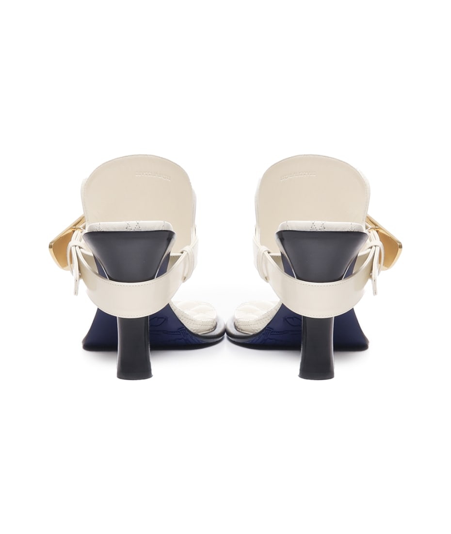 【関税&送料込】Burberry Light Beige Leather Bay Sandals Burberry Light beige leather Bay sandals | TheDoubleF