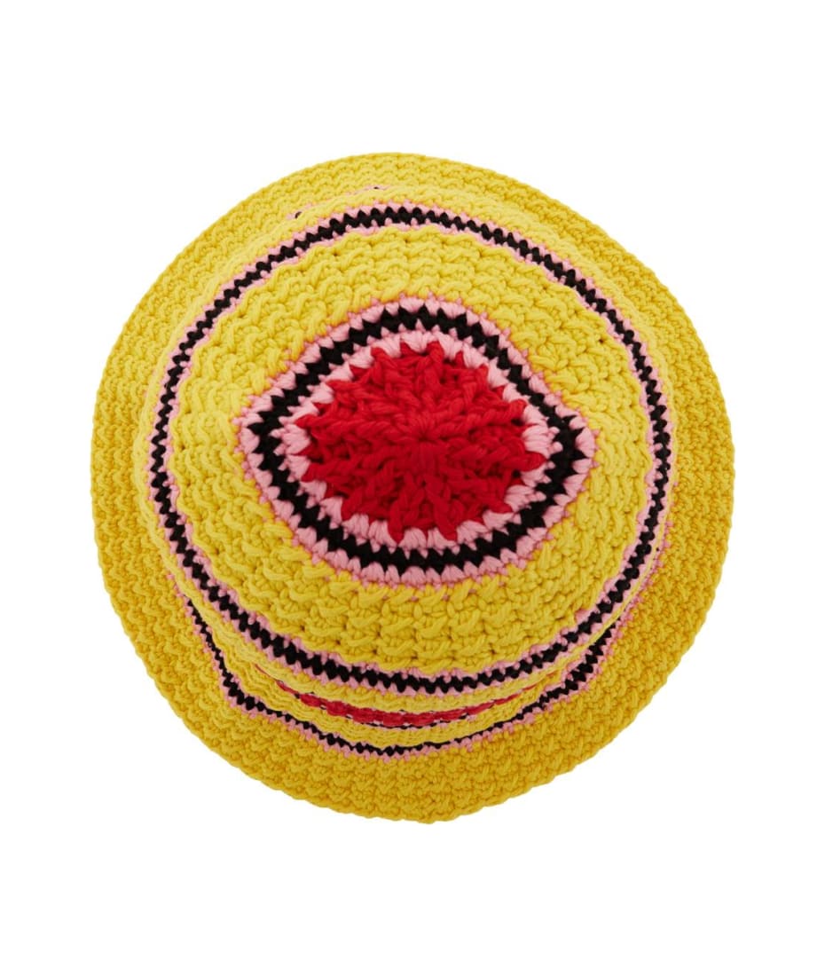 【送料&関税込】Stella McCartney Crochet Bucket Hat Logo cotton crochet bucket hat in multicoloured - Stella Mc