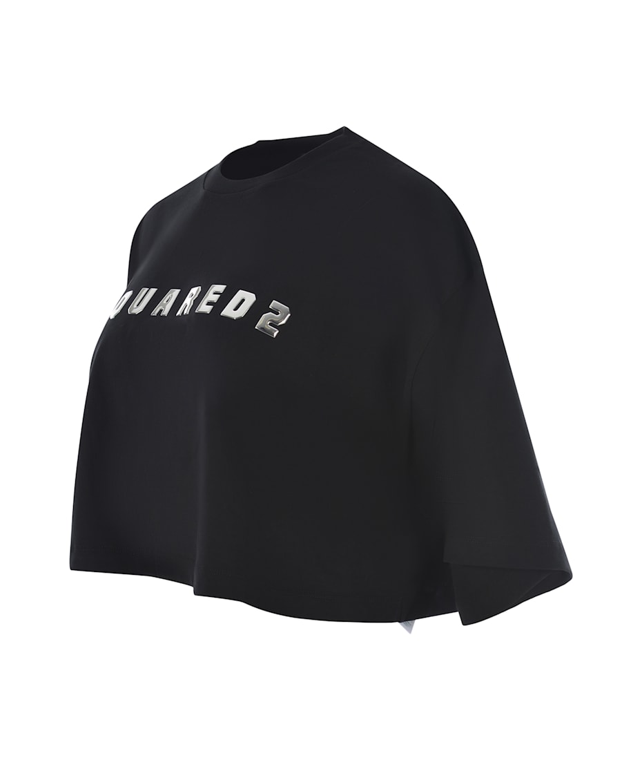 関税込＊国内発送 Dsquared2 Cropped Oversize Fit T-Shirt Dsquared2 Cropped Oversize Fit T-shirt | italist