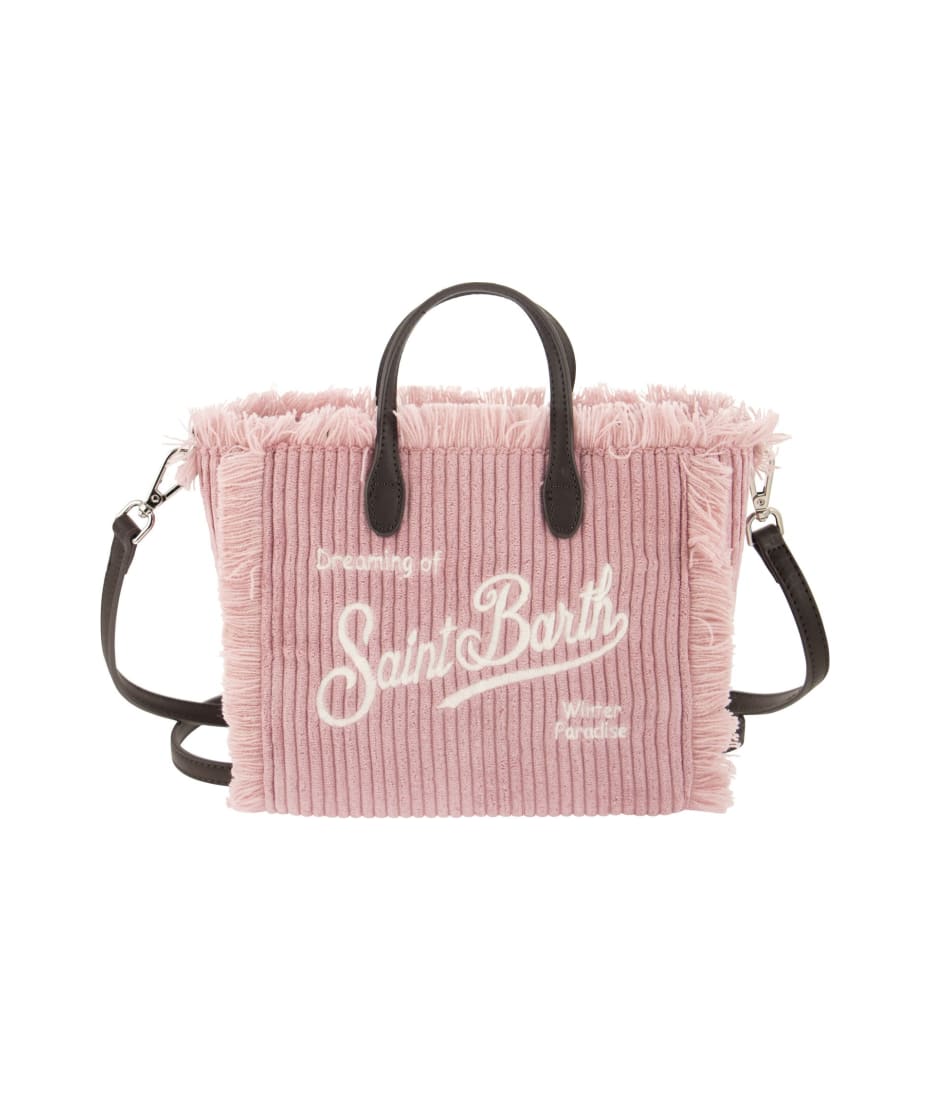 MC2 Saint Barth Kids Logo-Embroidered Velour Tote Bag