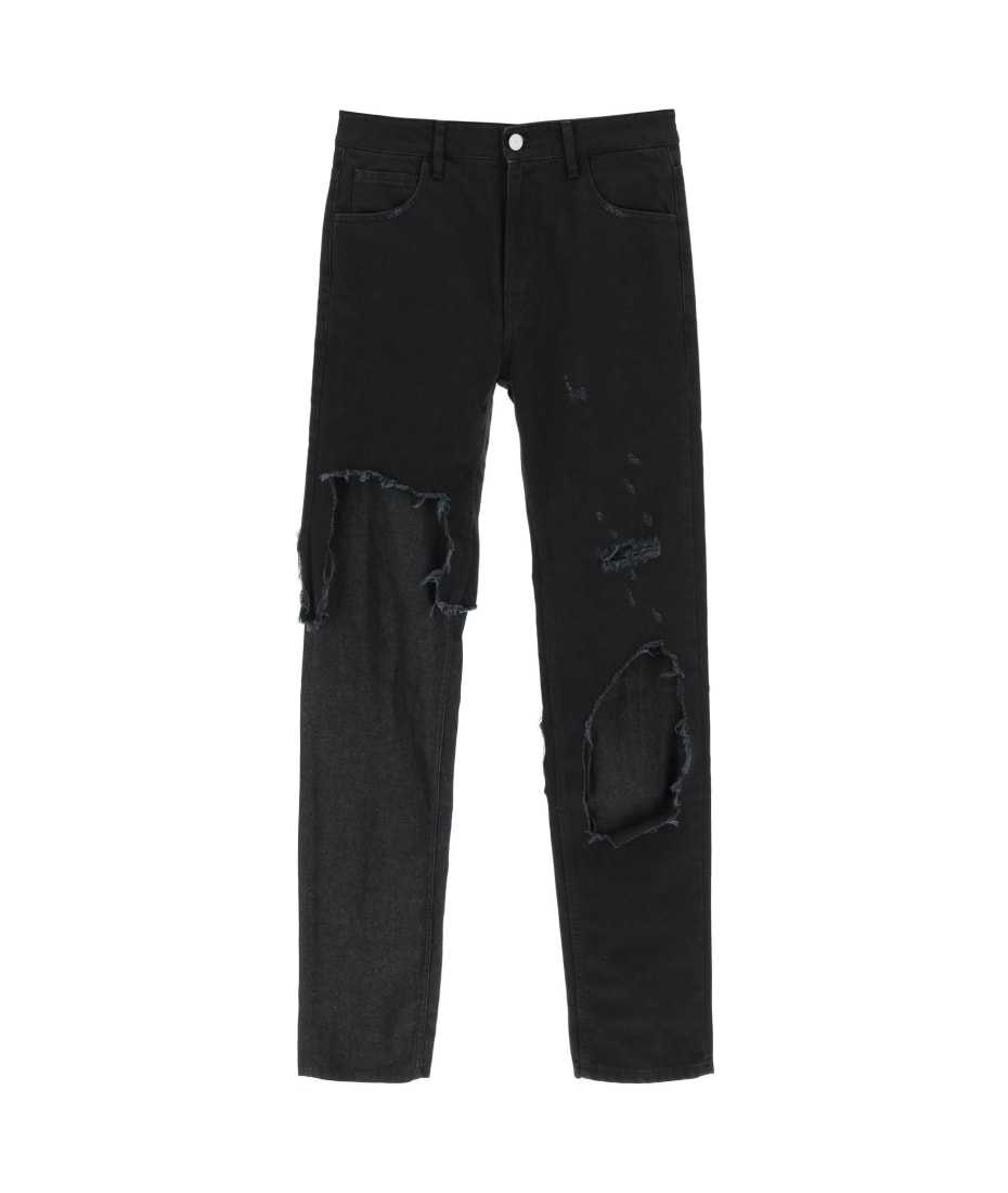 Raf Simons Double-layered Destroyed Jeans | italist, ALWAYS LIKE A