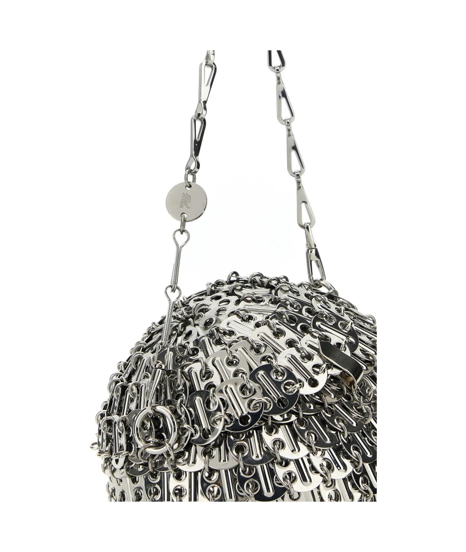 Rabanne 25PJTE003CO0557P100 関税送料込 Paco Rabanne Silver Metal Mesh Shoulder Bag | italist