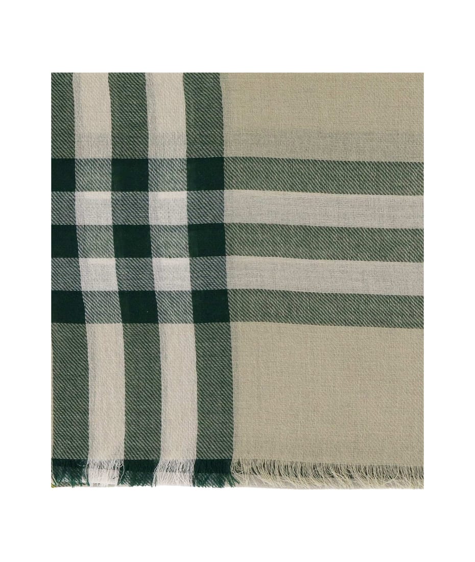 Burberry Check Paster Green Scarf italist