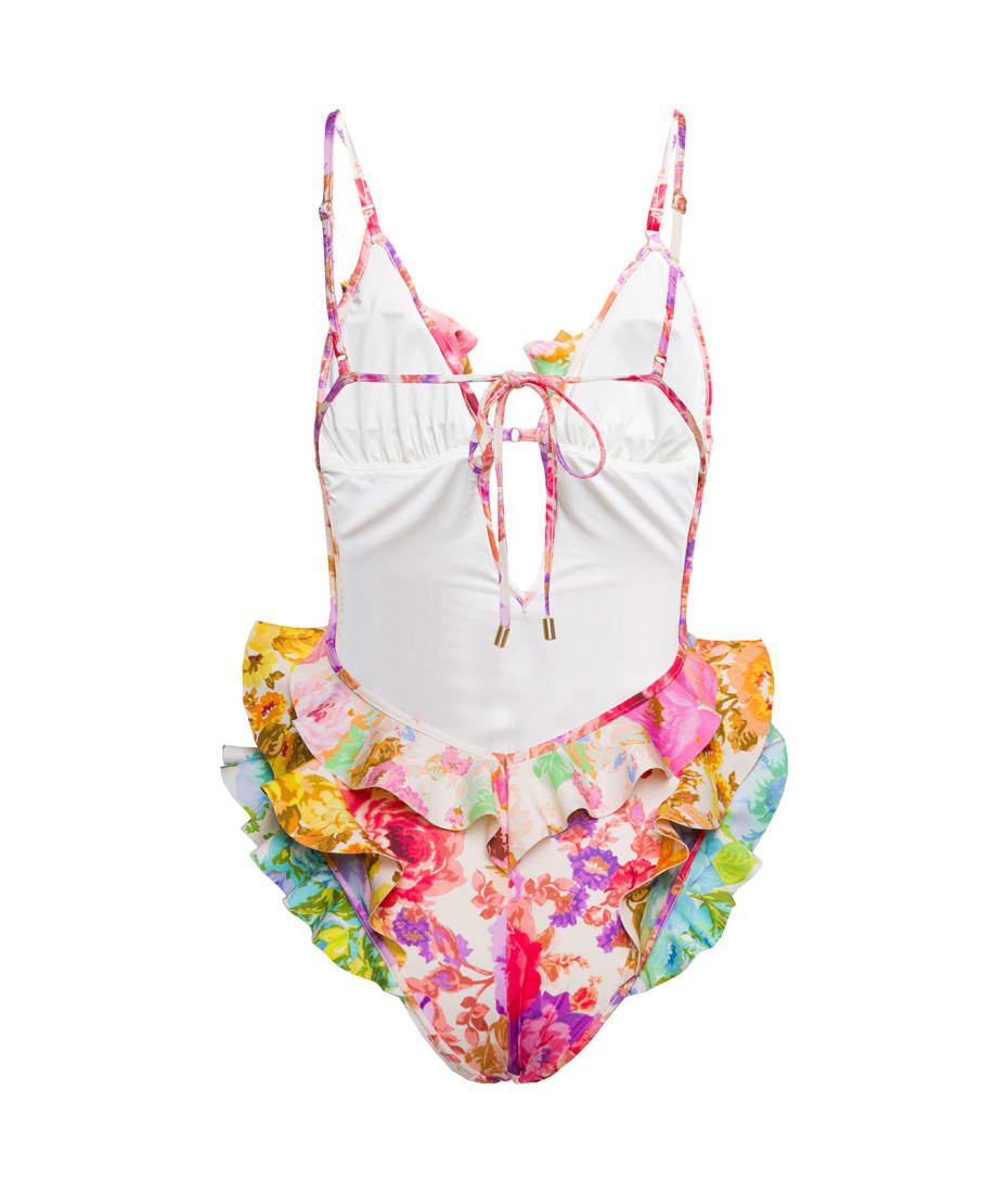 Devi paisley one-shoulder swimsuit in multicoloured - Zimmermann