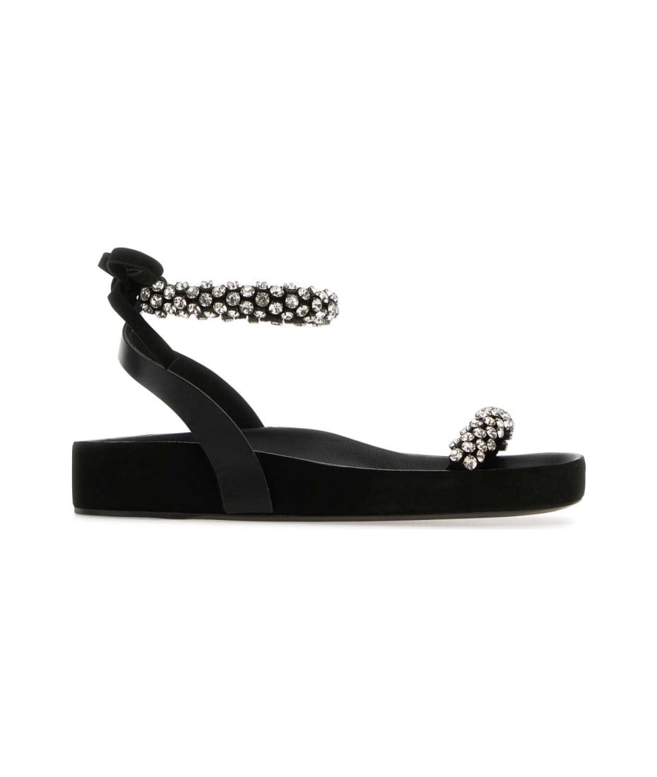 サンダル・ミュール Isabel Marant Black leather Mellan sandals Isabel Marant Mellan Sandals | italist