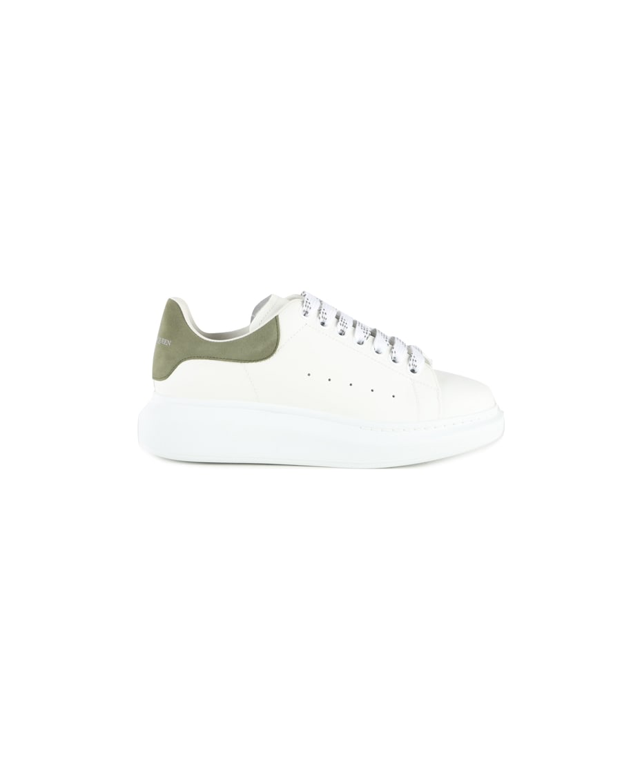 Alexander McQueen White & Green Oversized Sneakers