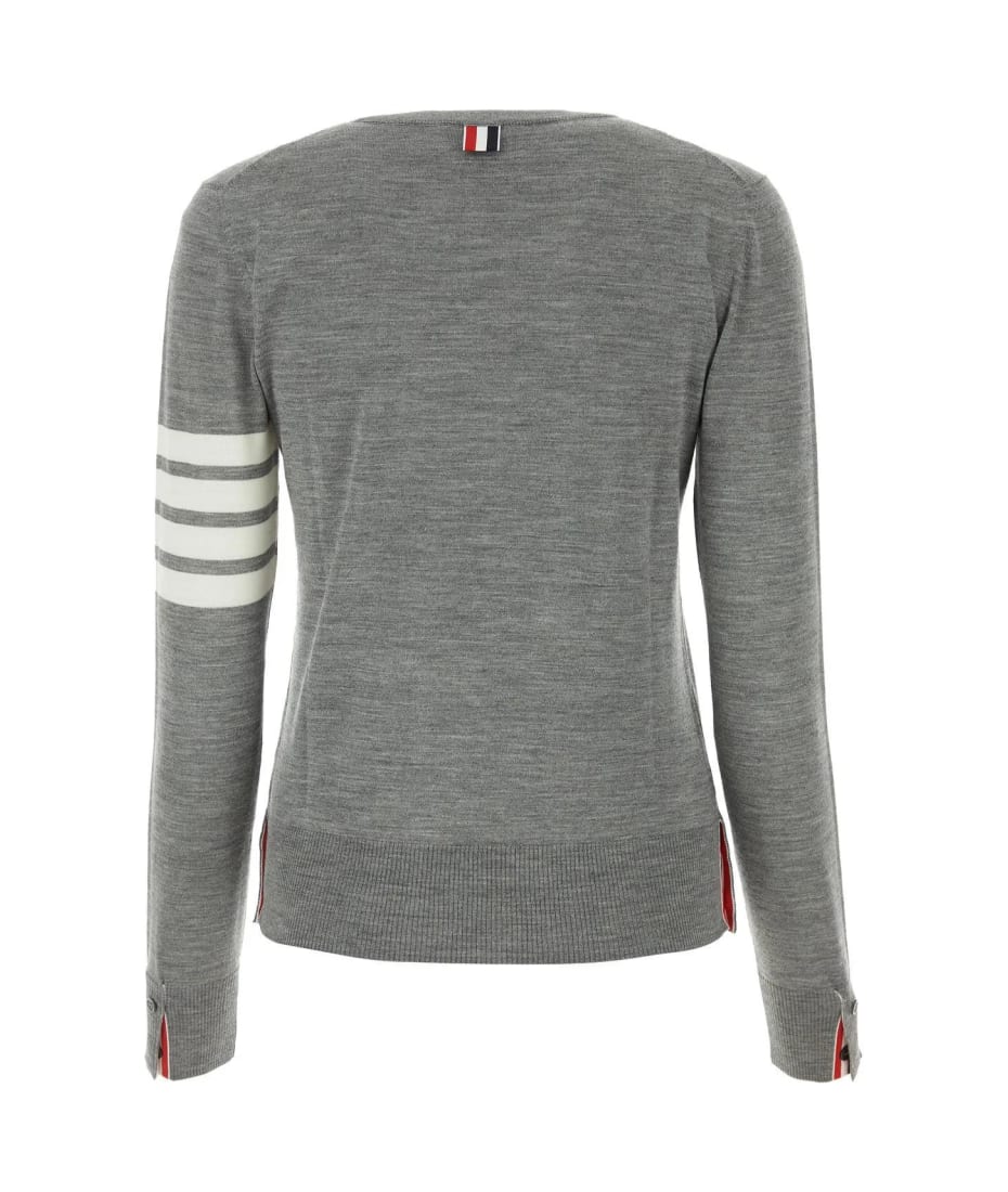 【送料&関税込】Thom Browne Melange Grey Wool Sweater Thom Browne Melange Grey Wool Sweater | italist