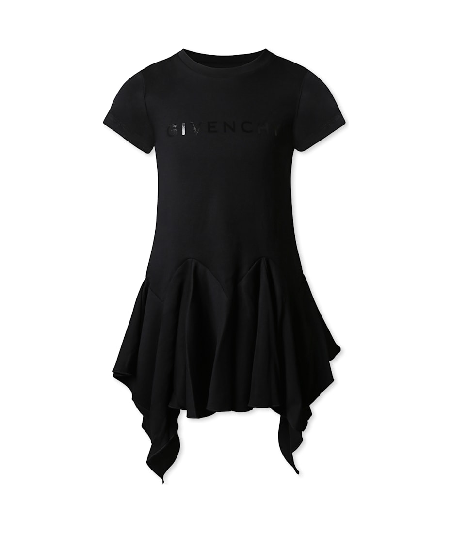 Givenchy Black Dress For Girl With Logo | italist