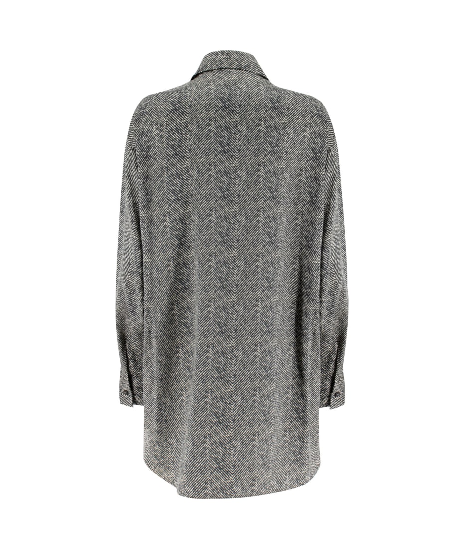 Tシャツ・カットソー ERMANNO SCERVINO Printed silk shirt (D452K333HXR S4517) ERMANNO SCERVINO Printed silk shirt (D452K333HXR S4517