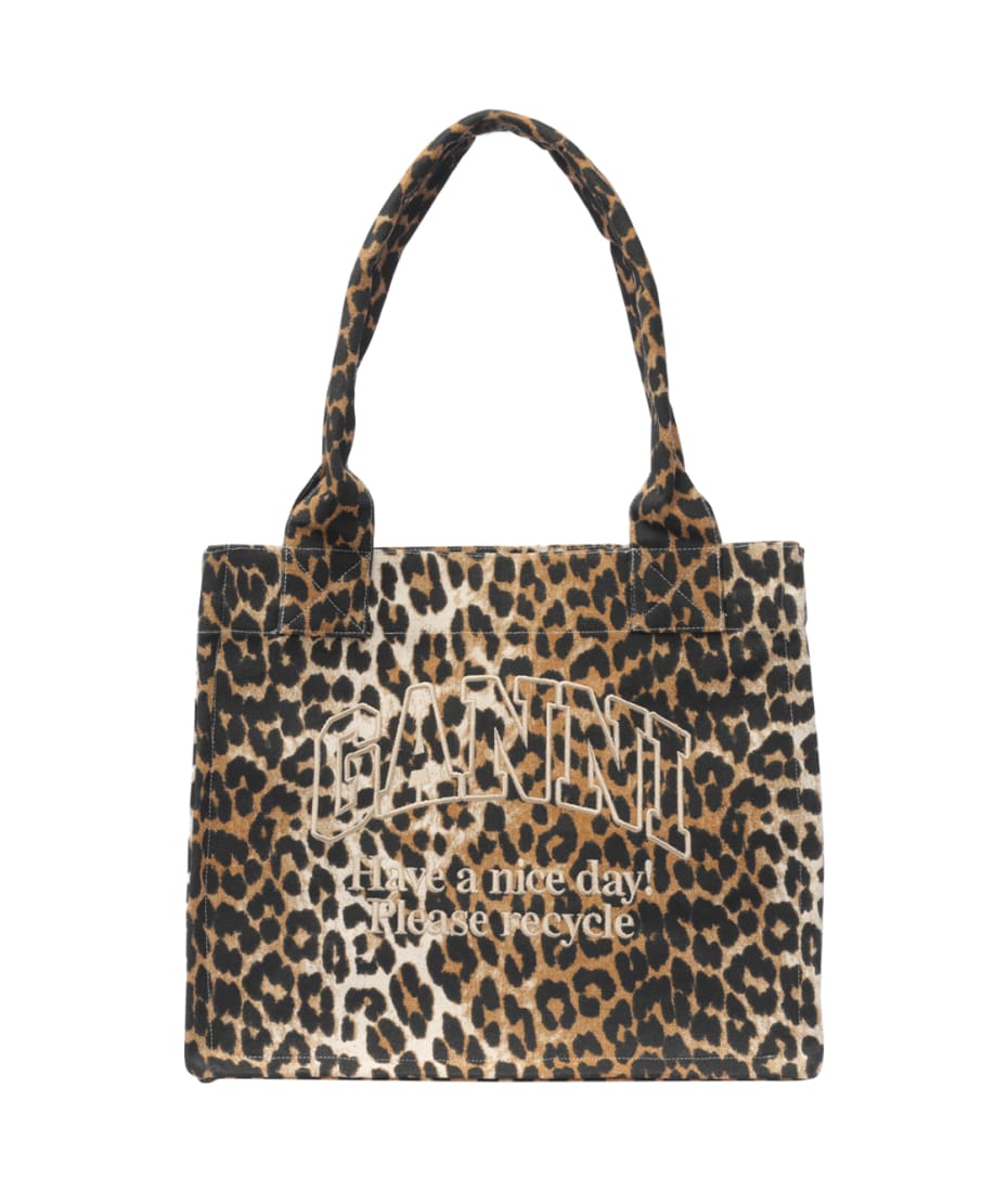 Ganni ◆ Large Easy Shopper Animal Print bag【 残りわずか】 ganni3231424aec_1749078016916_
